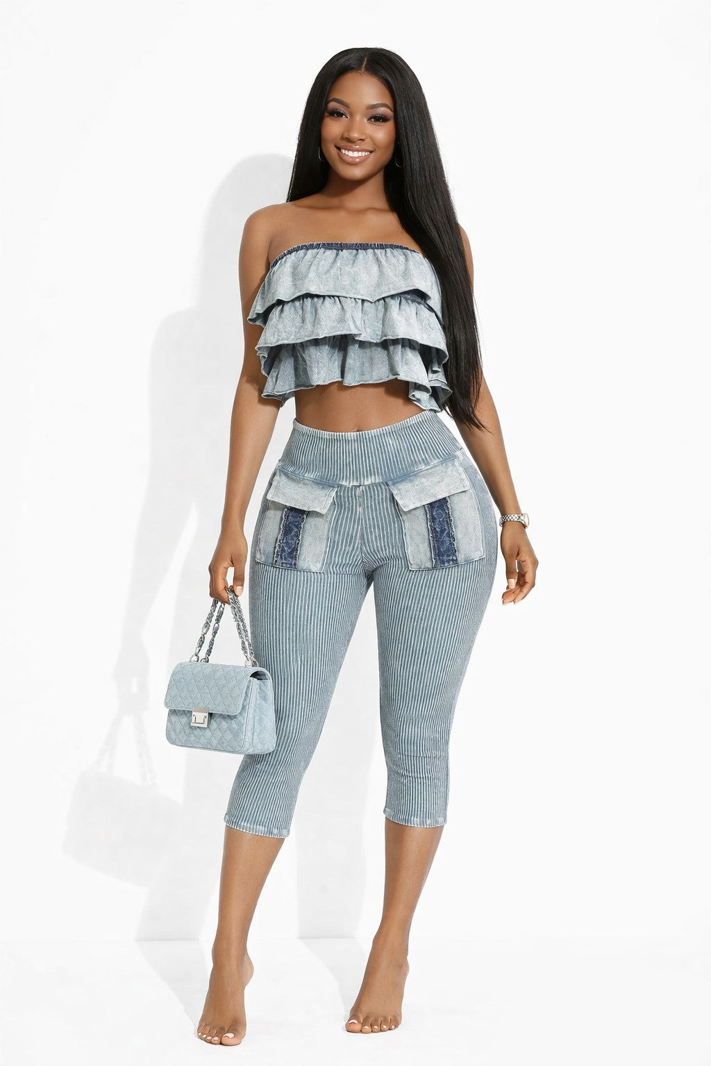 Denim Crush Capri Set
