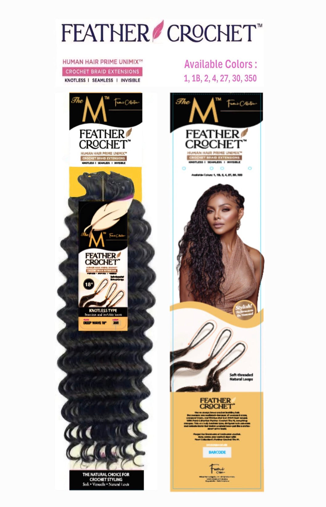 THE M FEATHER CROCHET DEEP 18"