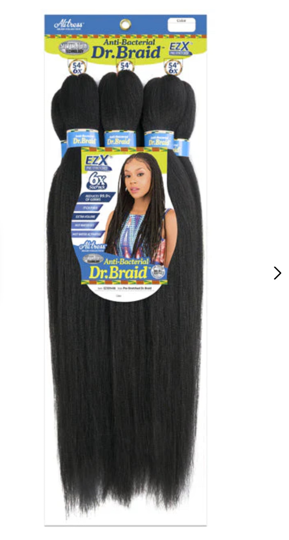 30 Pack Box EZ X Pre-Stretched Dr. Braid 54"x6 | ez-x-pre-stretched-dr-braid-54