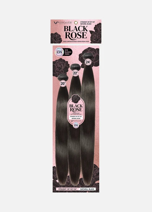 BLACK ROSE Straight 3pcs Bundle Hair