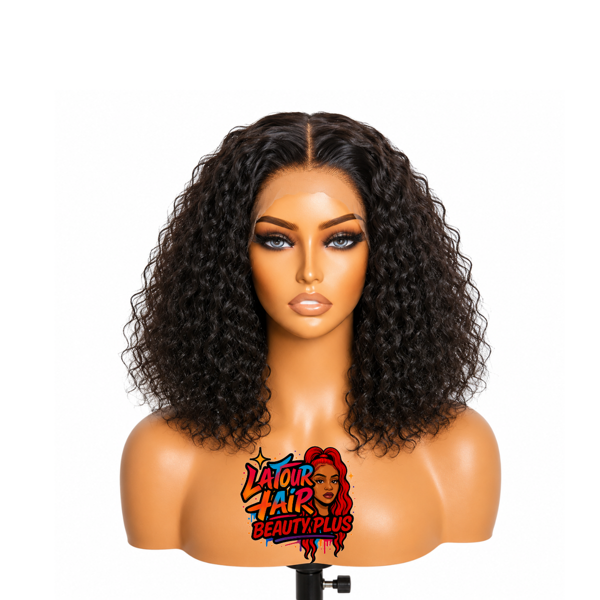 12"-14" 150% Density 5x5 Glueless Lace Closure Bob Wig Water Wave