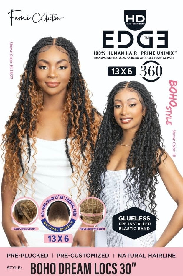 Edge Boho Dream Locs 13x6 HD Lace Unit 30"
