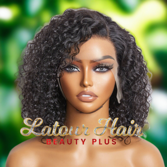 Pre-Plucked 13x4 Lace Front Curly Bob Wig