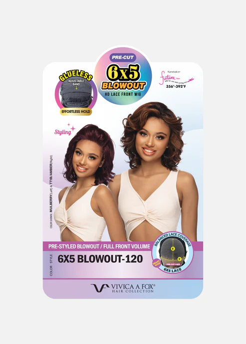 12” FINGER ROLL, PRE-CUT 6X5 BLOW OUT HD LACE FRONT WIG