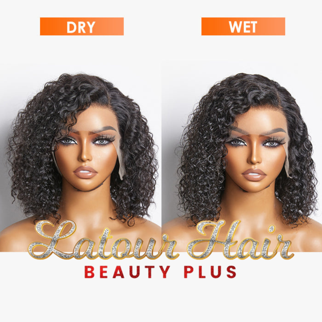 Pre-Plucked 13x4 Lace Front Curly Bob Wig