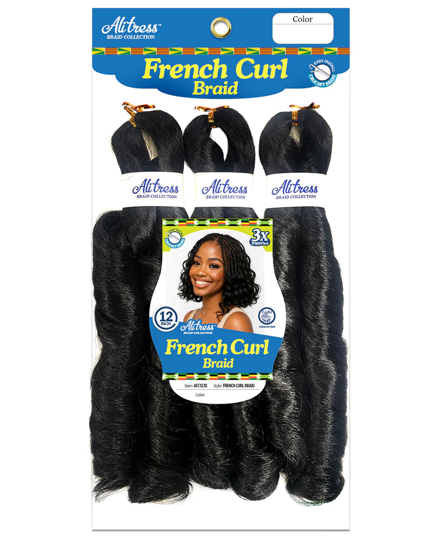 ALITRESS FRENCH CURL 12"X 3PCS