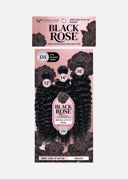 BLACK ROSE 3pcs- Jerry Curl