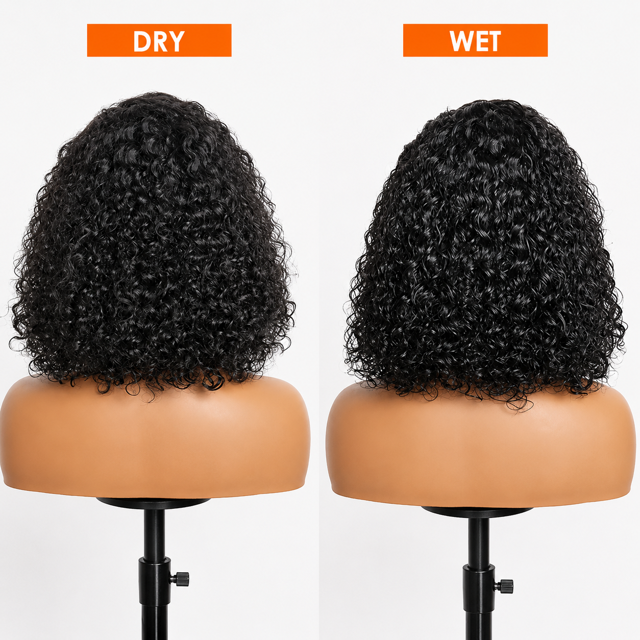 10" 13x4 Pre-Plucked Lace Frontal Bob Wig Curly