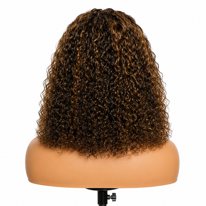 14" 150% Density 5x5 Closure Lace Wig Kinky Curly