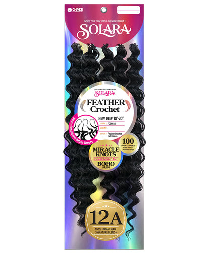 SOLARA SEAMLESS FEATHER CROCHET EXTENSIONS - NEW DEEP 18"-20"