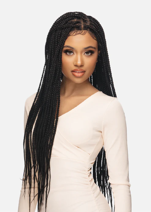 KNOTLESS BOX BRAID 34” BRAIDED FULL LACE FRONT WIG