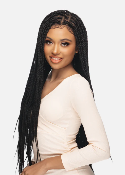 KNOTLESS BOX BRAID 34” BRAIDED FULL LACE FRONT WIG