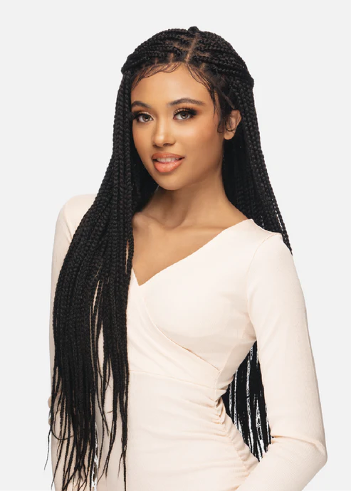 KNOTLESS BOX BRAID 34” BRAIDED FULL LACE FRONT WIG