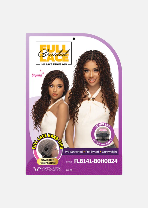 KNOTLESS BOHO BOX BRAID 24” BRAIDED FULL LACE FRONT WIG