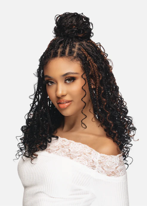 KNOTLESS BOHO BOX BRAID 18” BRAIDED FULL LACE FRONT WIG