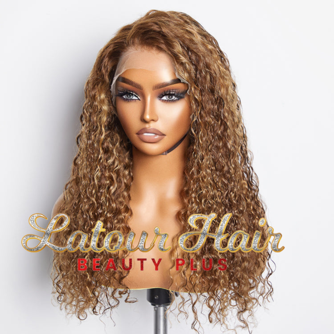 Pre-Plucked 13"x4" Lace Front Water Wavy Wig Free Part