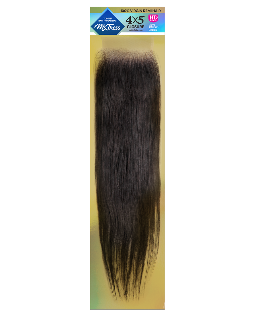 MS.TRESS REMI BUNDLE HD 4X5 LACE CLOSURE-STRAIGHT | ms-tress-remi-bundle-hd-4x5-lace-closure-straight