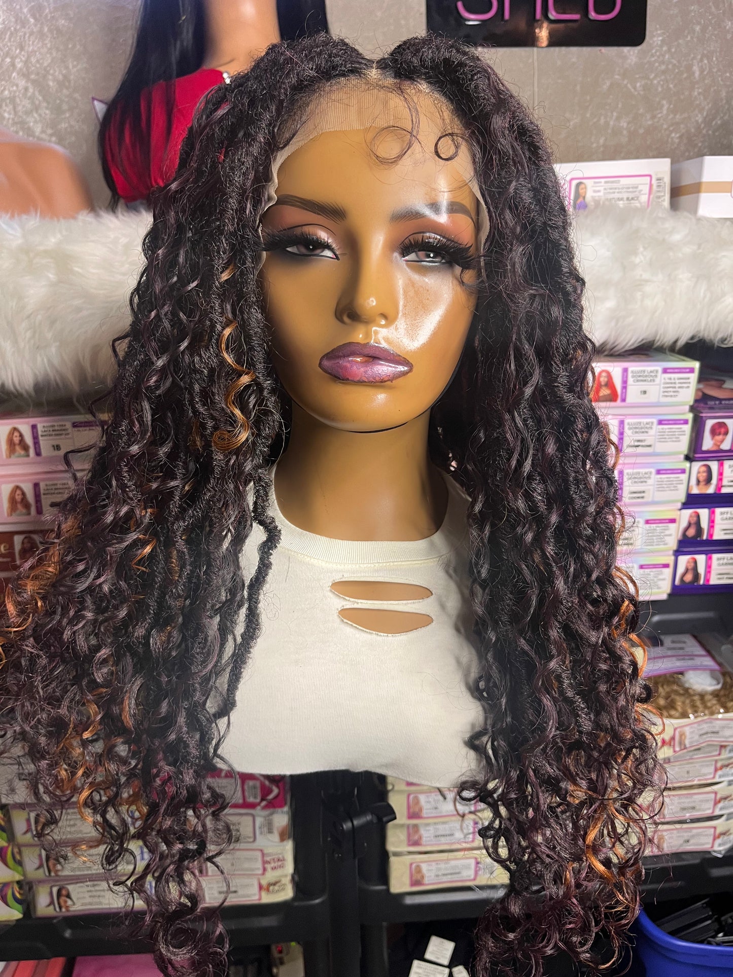 Outre 13X4 Boho Deep Locs Glueless Lace Wig 26"