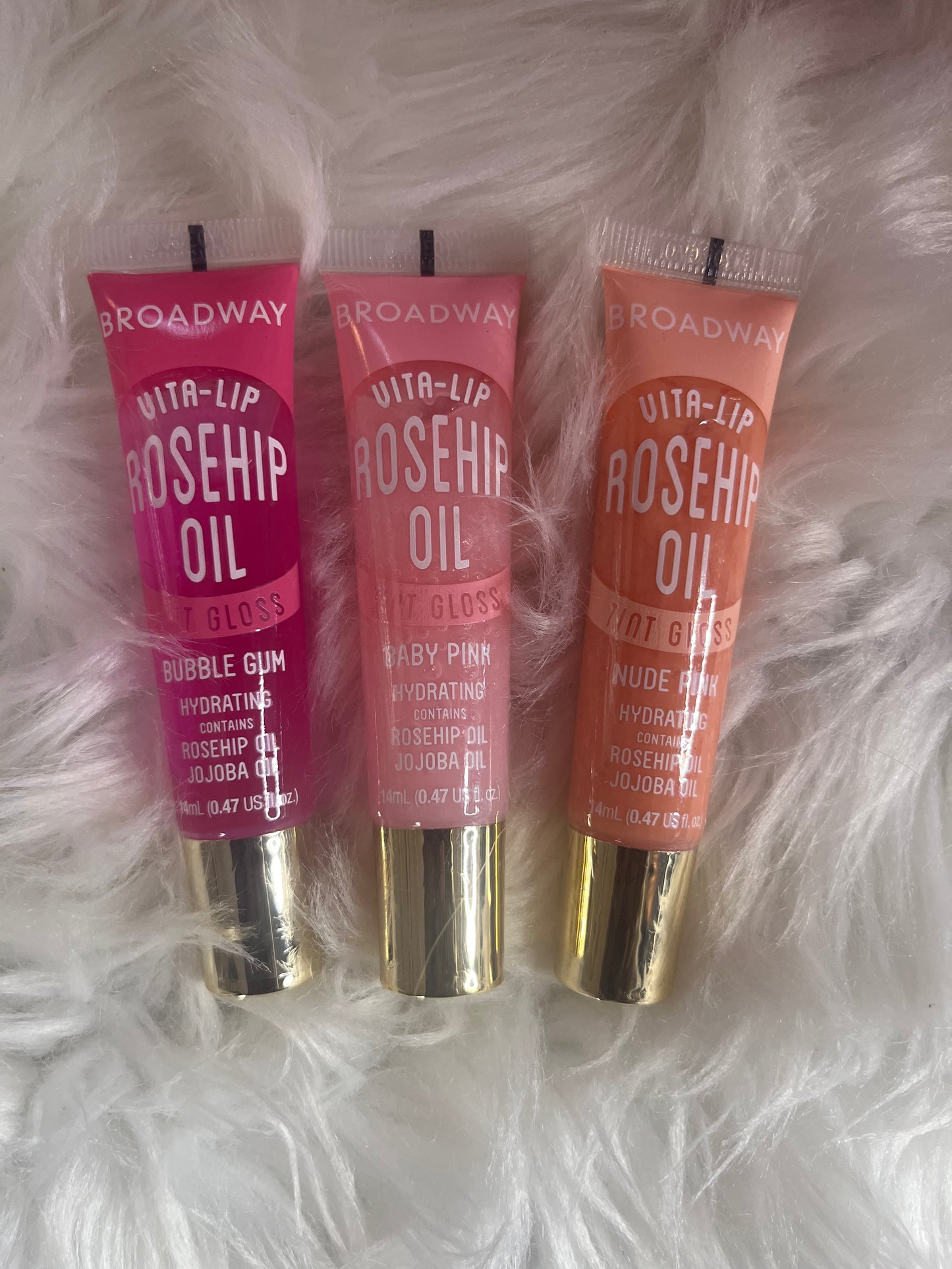 Broadway Vita-Lip Tint Gloss Bubble Gum/Pink 3pcs Mix Set
