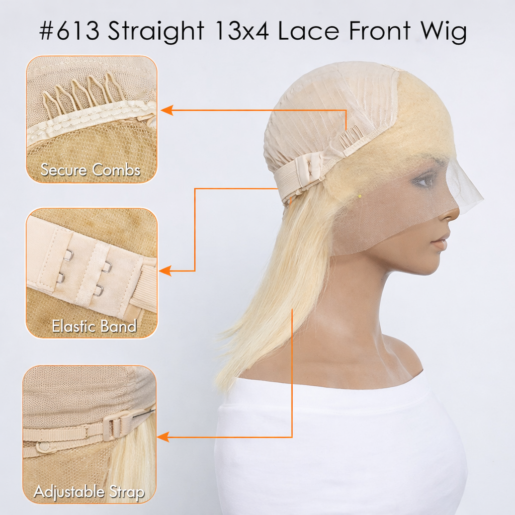 613 Pre-Plucked 13x4 Lace Frontal Bob Unit-Straight