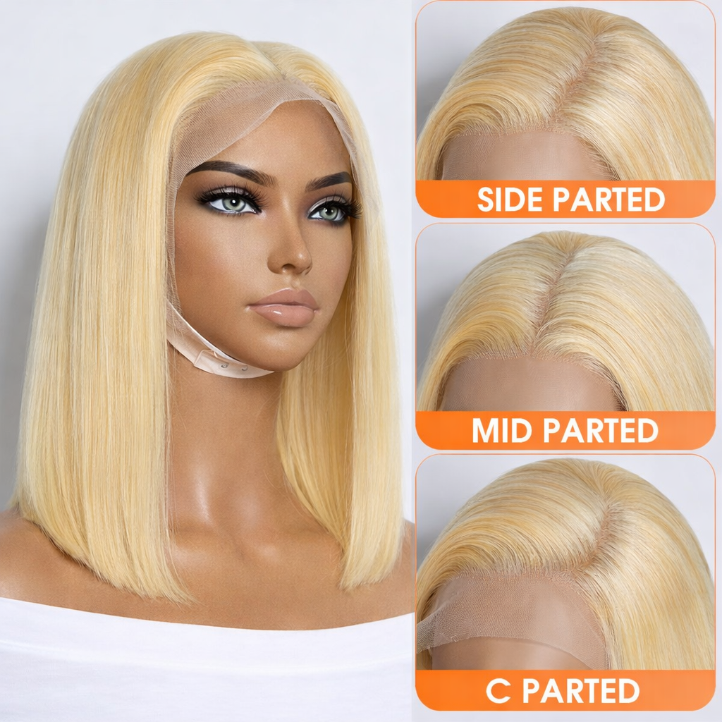 613 Pre-Plucked 13x4 Lace Frontal Bob Unit-Straight