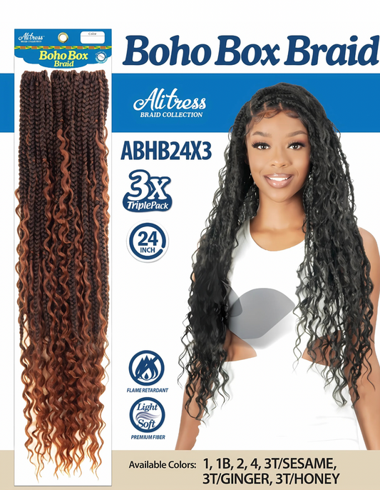 ALITRESS BOHO BOX BRAID 24"X 3PCS