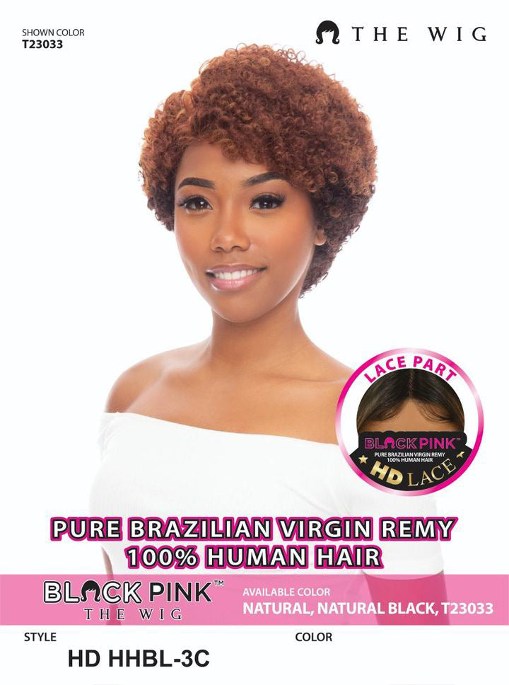 Black Pink HD Lace Part Wig – Pure Brazilian Virgin Remy 100% Human Hair (Style HD HHBL-3C) | black-pink-hd-lace-part-wig-pure-brazilian-virgin-remy-100-human-hair-style-hd-hhbl-3c