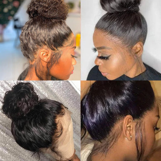16-18 Inches 360 Lace Pre-Plucked Body Wavy Lace Frontal Wig-100% Human Hair