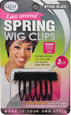 BLISTER LACE COVERED SPRING WIG CLIPS