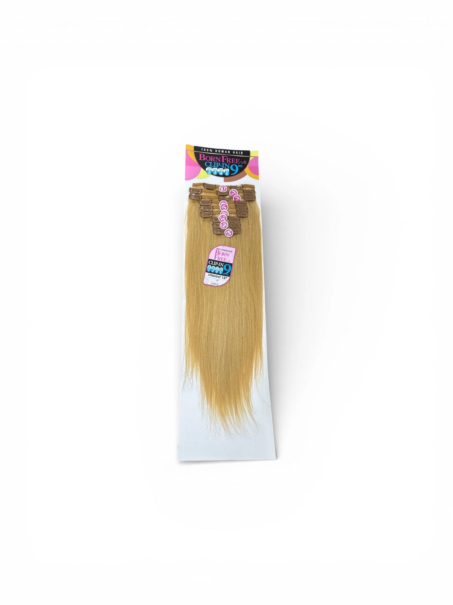 BORN FREE CLIP-IN 9PCS STRAIGHT 18"