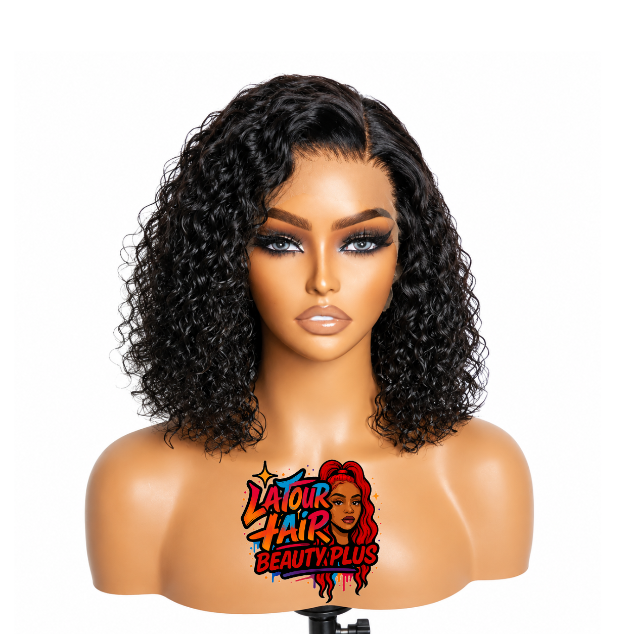 12"-14" 150% Density 13x4 Pre-Plucked Lace Frontal Bob Wig Water Wave