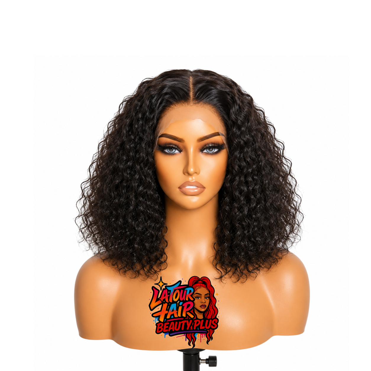12"-14" 150% Density 5x5 Glueless Lace Closure Bob Wig Water Wave