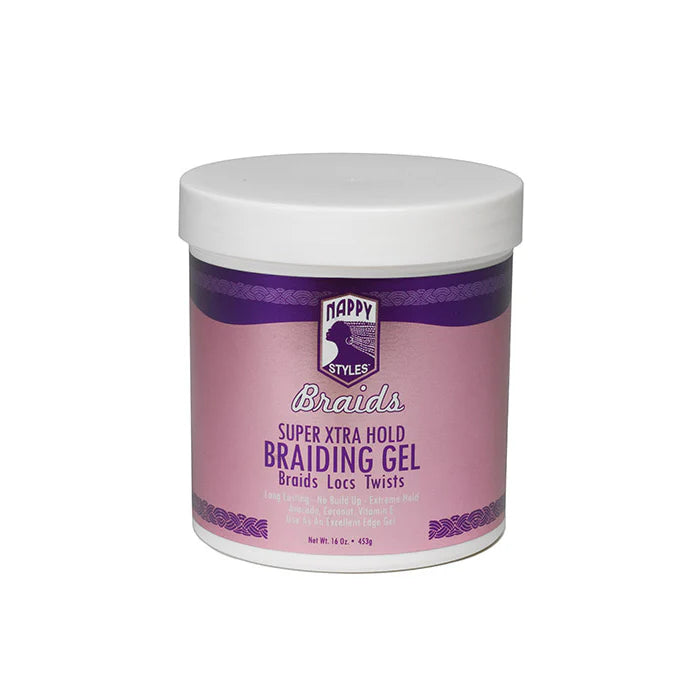 NAPPY STYLES BRAIDS BRAIDING GEL [SUPER XTRA HOLD]  16oz
